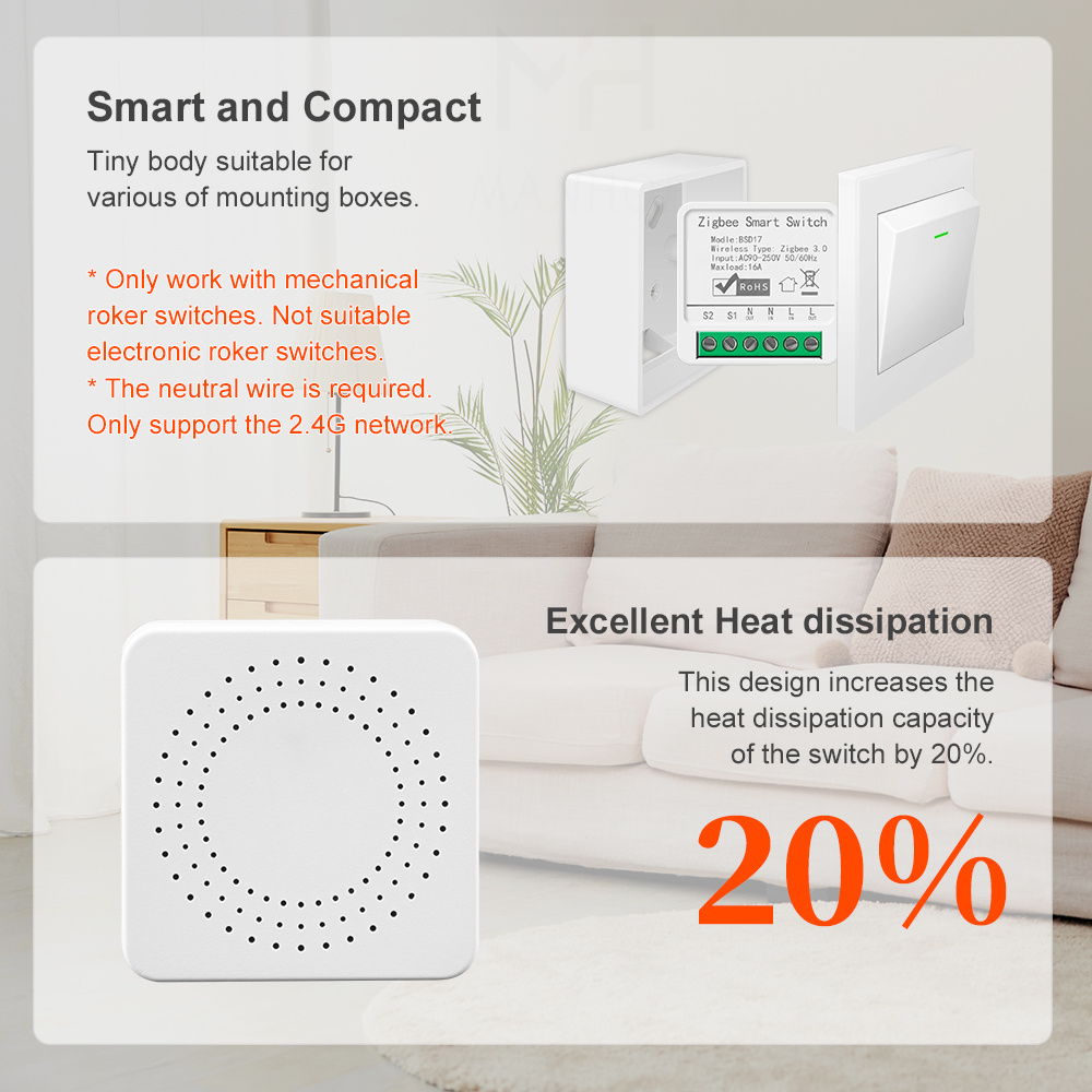 Sakelar Lampu Pintar 16A ZigBe - Smart Home Automation Diy ulasan dan harga